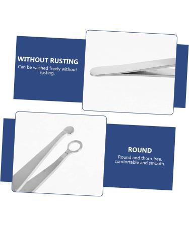 Beavorty Eyebrow Clippers 1pc Nose Hair Trimmer Metal Stainless Steel Tweezer Man Round Tip Eyebrow Tweezers - Buy Online on GoSupps.com