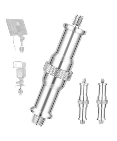 Neewer Standard 1/4 to 3/8 Metal Male Converter Threaded Screw Adapter Spigot Stud 3-Pack for Studio Light Stand Hot Shoe/Cold Shoe Adapter Ball Head Wireless Flash Receiver Trigger - ST22