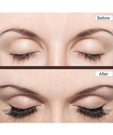 Uraqt 3D False Eyelashes - 5 Pairs of Natural Thick Fluffy Eyelashes for Stunning Eye Makeup - Curl & Length | Black (52) - Buy Online on GoSupps.com