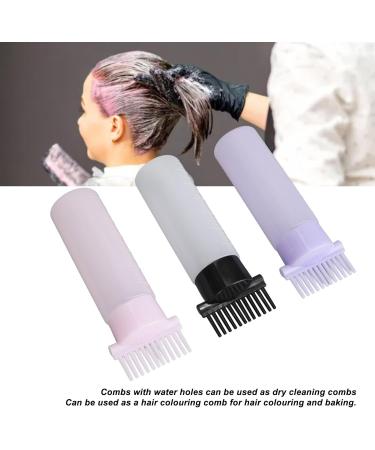 ZJchao 3 Colors Hair Coloring Oiling Bottle Root Comb Applicator Bottle with Scale Hair Dying Dispenser Easy Operation Single Handed Cream Dispensing - Buy Online on GoSupps.com