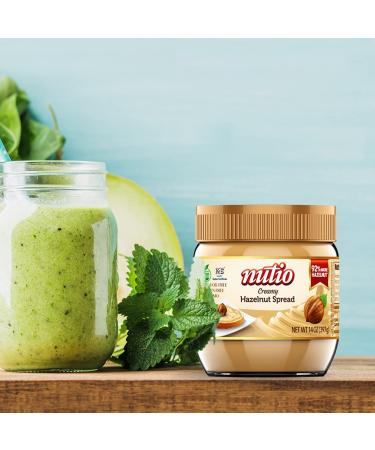 NUTIO Creamy Hazelnut Spread 14oz - 92% More Hazelnut, 37% Less Sugar, Palm Oil Free - Gluten Free, Non-GMO, Eco-Friendly Glass Jar - Perfect for Pancakes & Waffles - 1 Pack - Buy Online on GoSupps.com