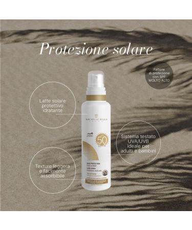 MONACELLI Monaceli Sun Protection Face & Body 50 SPF Sunscore cream hydrating 100 ml - Buy Online on GoSupps.com