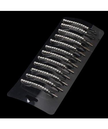 12 Pieces Rhinestone Bobby Pins Silver Metal Hair Clips Crystal Hair Pin Decorations for Lady Women Girls - Buy Online on GoSupps.com