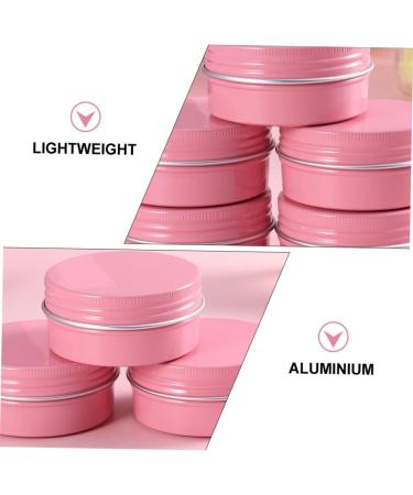Beaupretty Travel Aluminum Box Cream Box empty lotion jars tea screw jar tea samples Cosmetic Sample Container metal lip tin plastic container Cosmetics Container travel spices make Tea 5.7X2.7cm Pink - Buy Online on GoSupps.com