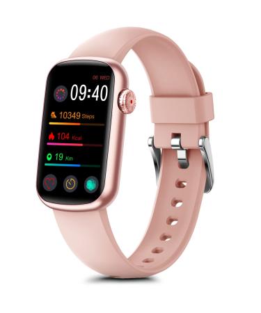 MorePro Fitness Tracker, Heart Rate Monitor Blood Pressure Activity Tracker with Blood Oxygen SPO2,IP68 Wateproof Sleep Tracker Sport Bracelet Pedometer Step Calories Smartwatch Women Pink