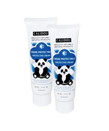 PACK OF 2 CALIDOU Protective Cream | Face & body | Baby & Kid 100% Natrual | for Wind Cold Eczema Rash Sumac Mosquito bites | Vegan | Paraben free PEG free Colorant free Fragance Free SLS free Phtalate free | Must have for baby | 50ml (2 Tubes / 100ML) 10