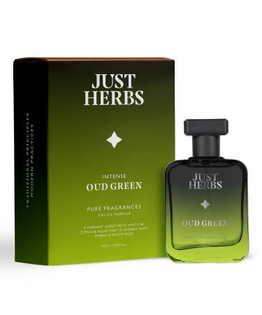 HU Just Herbs Intense Oud Green EDP Perfume Spray for Men Long Lasting Fragrance - 50 ml