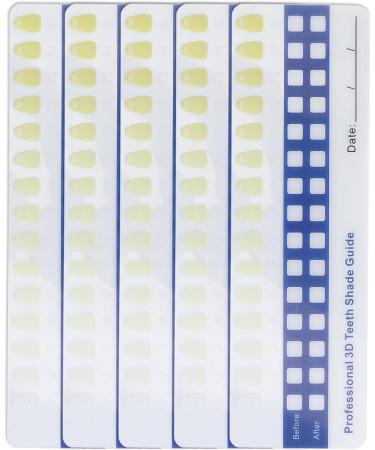 Tooth Color Chart - Teeth Whitening Comparison Chart for Dentists | 5 Pcs Oral Care Accessories - Buy Online on GoSupps.com
