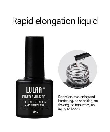 LULAA Nail Extension Kit | Gel & Silk Fiberglass Nail Art Tools (1Gel + 20 Fiberglass) - Professional Nail Extension Pro Kit - Buy Online on GoSupps.com