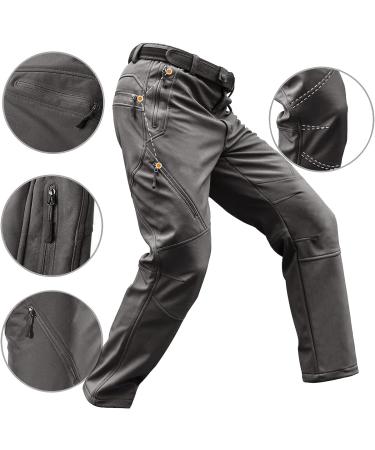 Free Soldier Men's Fleece Lined Outdoor Cargo Hiking Pants - Gray - 34W x 32L - Buy Online on GoSupps.com