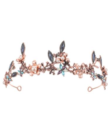 Frcolor Vintage Crown Crystal Rhinestone Baroque Wedding Crown Bridal Tiara Princess Pageant Crown - Buy Online on GoSupps.com