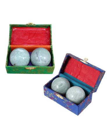 2 STK stress marble ball Chinese stone ball massage-baoding balls Heartstones massage ball massage ball made of marble massage ball made of stone naturally handball in middle age