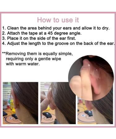 Stick Out Your Ears: Elf Ear Stickers | Transparent Silicone Ear Tapes for V-shaped Face | 12pcs Ear Training & Posture Corrector - Buy Online on GoSupps.com