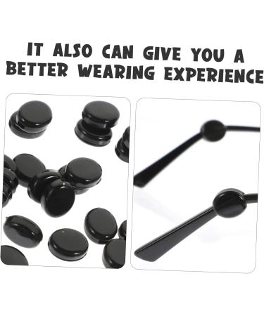 FOMIYES 20 Pairs Anti-Slip Silicone Glasses Ear Pads - Replaceable Eyeglass Support Black 1.1x1CM for Comfort & Stability - Buy Online on GoSupps.com