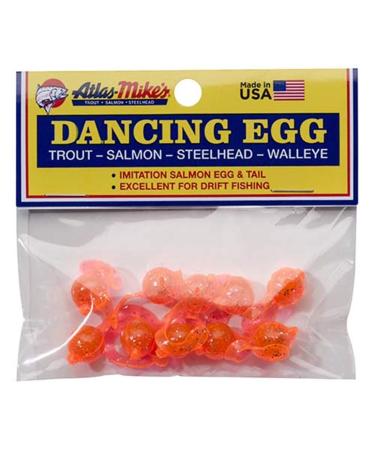 Atlas Fishing Bait Dancing Eggs (10 Per Bag) Orange