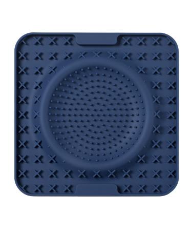 Koomuao Slip mat dog with suction cup leak mat dog bpa-free slow feeder dogs leak mat dogs accessories for dog swimming fur care (navy blue)
