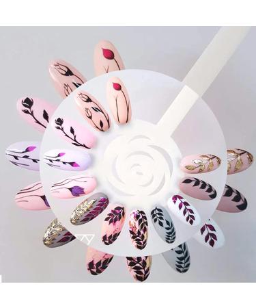 French Black and White Lace Nail Art Stickers - 8 Sheets | Self-Adhesive 3D Nail Decals for Retro Flower Vine Pattern Design - Buy Online on GoSupps.com