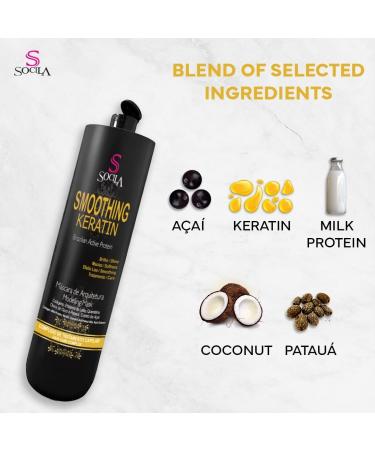 Buy Socila Organic Brazilian Keratin Smoothing Treatment - Shine & Smooth All Hair Types 4.05fl oz/120ml - International Shipping Available - Buy Online on GoSupps.com