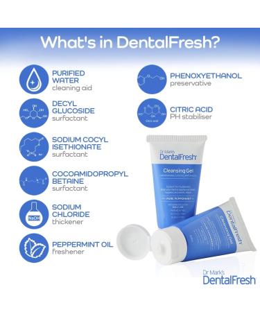 Dr Mark's DentalFresh Denture Cleaning Gel - Oral Cleaner for Retainers, Night Guards, Sport Mouth Guards - Remove Plaque - 1.7 oz - Buy Online on GoSupps.com