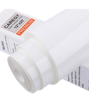 CAREGY HTV 12" x 25ft Roll - Iron On Heat Transfer Vinyl (White) 25FT White - Buy Online on GoSupps.com
