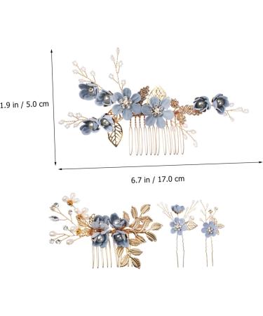 Beaupretty 8 Sets Bridal Headwear Pearl Hair Clips Bride Headpiece Blue Flower Hair Clip Rhinestones Hair Combs Pearl Tiara Bridal Tiara Pearl Wedding Hair Accessories Vintage Miss Hairpin - Buy Online on GoSupps.com
