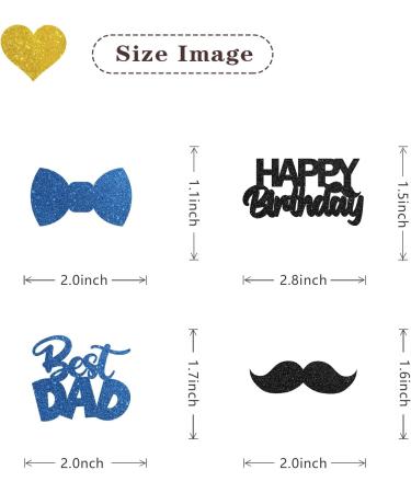 MonMon & Craft Birthday Dad Cupcake Toppers/Best Dad Ever Cupcake Toppers/Father's Day Party Cupcake Decorations - Happy Birthday Dad Cupcake Toppers Glitter 24 Pcs - Buy Online on GoSupps.com