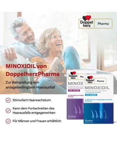 Minoxidil Double Heart 20 mg/ml Solution for Women's Hair Loss - 3x60 ml | Effective Treatment for Thinning Hair | International Shipping - Buy Online on GoSupps.com