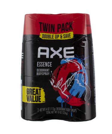 AXE Dual Action Body Spray Deodorant for Long Lasting Odor Protection Essence Black Pepper & Cedarwood Mens Deodorant Formulated Without Aluminum 4.0 oz Twin Pack - Buy Online on GoSupps.com