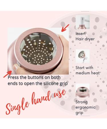 Universal Hair Diffuser for Natural Curly and Wavy Hair - 1.7-2.6 Inch Super Sturdy Dryer Attachment (Rose Gold) - Buy Online on GoSupps.com