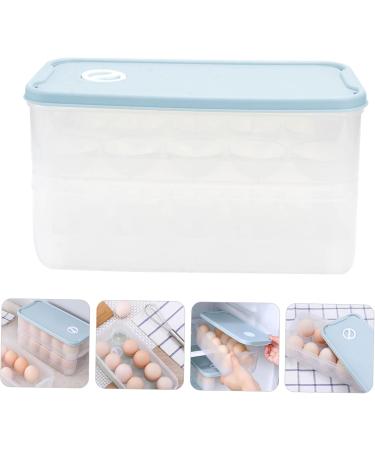 BUGUUYO 1pc Box Egg Storage Box Refrigerator Lip Gloss Container Egg Storage Tray Pet Eggs Grid re-usable Blue 24x14cm - Buy Online on GoSupps.com