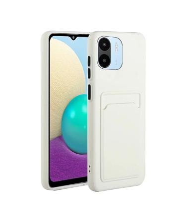 Tivenfezk Nadoli Silicone Case for Xiaomi Redmi A1 Ultra thin shockproof scratch -resistant Wallet soft TPU protective cover mobile phone cover with credit card holder Xiaomi Redmi A1 white
