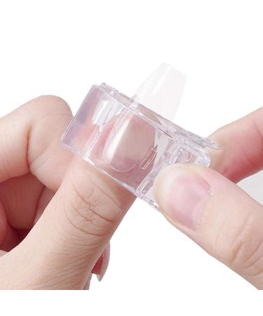 10 Pieces Poly Nail Gel Clips - Acrylic Nail Extension Forms for Women | Transparent Nail Tips & Fixing Clips - Buy Online on GoSupps.com