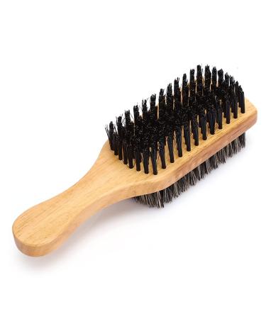 Double -sided beards made of wood for men face hair brush multifunctional shaving brush 5.5 x 17.5 cm (m (2.8 x 2 x 2.2 inches)))