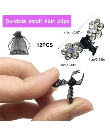 Elegant Rhinestone Flower Hair Clips for Women & Girls - 18-Piece Set | Wedding & Party Hairpins - Buy Online on GoSupps.com