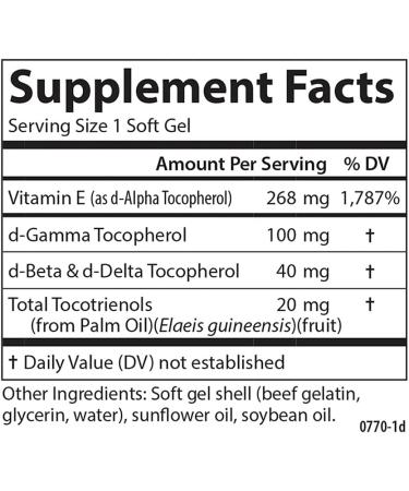 Carlson - E-Gems Elite 400 IU Vitamin E with Tocopherols & Tocotrienols Heart Health & Optimal Wellness Antioxidant 60 soft gels - Buy Online on GoSupps.com