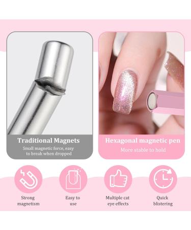 Cat Eye Magnet for Nails Double-head Nail Magnet Pens 4.7inch Nail Magnet Stick for Cat Eye Gel Nail Polish Home DIY Salon Studio Women - Buy Online on GoSupps.com