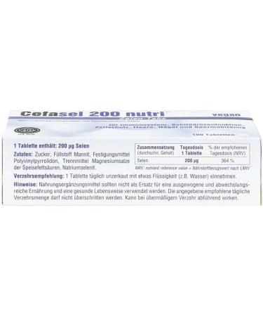 Cefasel 200 Nutri Selen-Tabs | Premium Selenium Supplement for Immune Support | Worldwide Shipping - Buy Online on GoSupps.com