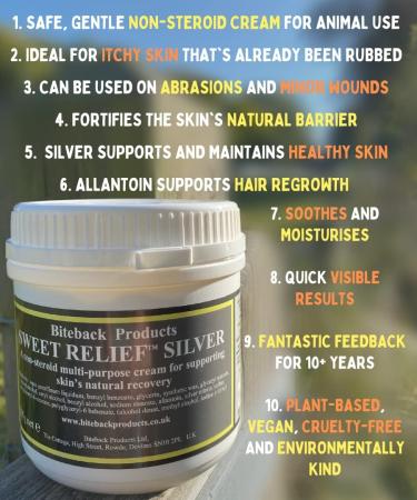 Sweet Relief Silver Cream - Antiseptic for Dogs & Horses - 50g - Buy Online on GoSupps.com
