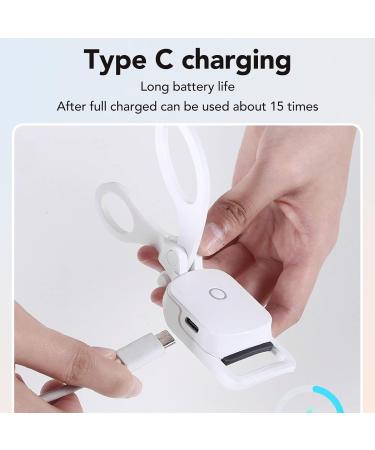 Heated Eyelash Curler Curved Clamp Electric Heated Eyelash Curler Silicone Long Lasting Type C Charging for Daily Use for Thick Lashes (BROLEO7k8wv4os0r-11) - Buy Online on GoSupps.com