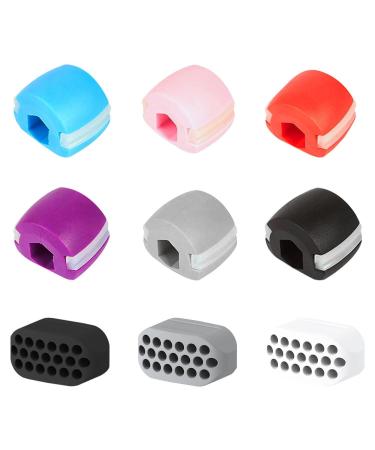 9 Pi ces Trainer De La M choire Exerciseur Musculaire Mass ter Facial Douceur Et Duret Mod r es Universelle pour Les Hommes Et Les Femmes Le Correcteur De La M choire.