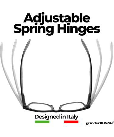 grinderPUNCH High Magnification Readers Glasses | Powerful +4.00 to +6.00 Options | Durable +5.00 Black Eyewear - Shop Internationally - Buy Online on GoSupps.com