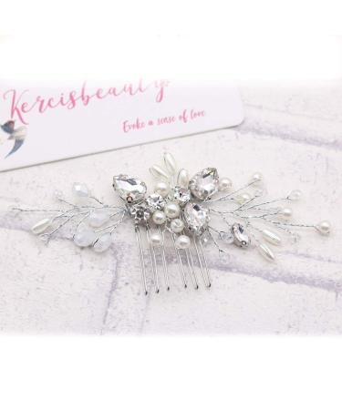 Kercisbeauty Bridal Hair Comb - Elegant Silver Hair Accessories for Weddings Proms & Special Events - Buy Online on GoSupps.com