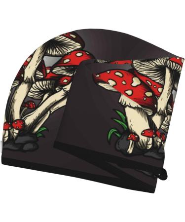 Hair Towel Wrap - Quick Drying Towel Turban with Button | Red Mushroom Design - Buy Online on GoSupps.com