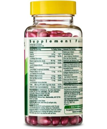 Spring Valley Extra Strength Hair Skin & Nails Dietary Supplement with Biotin 5000 mcg per Serving 120 Capsules - Buy Online on GoSupps.com