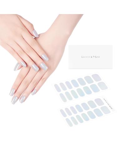 Danni & Toni Aurora Caress Half Hardened Gel Nail Foils - 28 Self-Adhesive Glitter Glossy UV Nail Stickers for Stunning Nail Designs - Buy Online on GoSupps.com