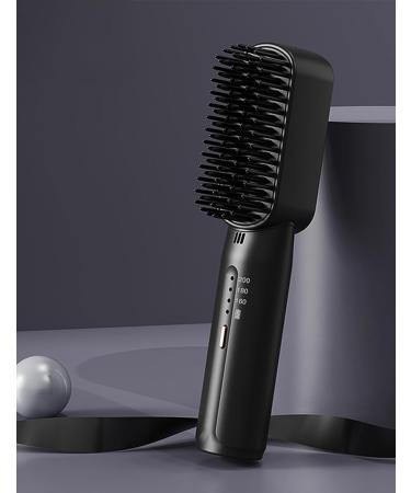 Mini Hair Straightener Brush Cordless Hair Straighteners Hot Comb with 25s Fast Heating 3 Temp & Anti-Scald Portable Hair Straightening Brush for Women and Kids Wet to Dry Tools for Travel Styling - Buy Online on GoSupps.com
