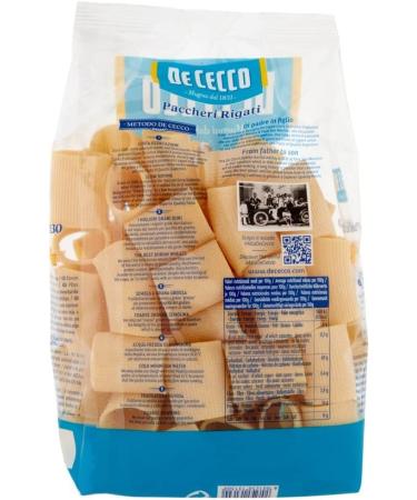 De Cecco Paccheri Rigati N 130 pasta 8 stuks 500 g + Italiaanse gourmet Pulp 400 g - Buy Online on GoSupps.com