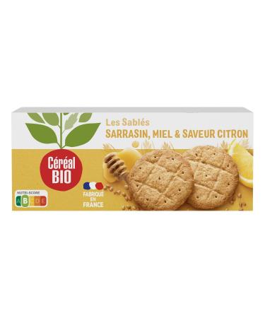 CEREAL BIO Sabl s Moelleux au Miel Citron & Sarrasin Bio Saveur Fra che et Naturelle (132g) - Le lot de 4