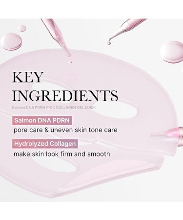 Salmon DNA PDRN Pink Collagen Jelly Gel Mask Overnight Mask for Glowing Skin Firms Hydrates Minimizes Pores & Evens Skin Tone (4 Sheets) - Buy Online on GoSupps.com