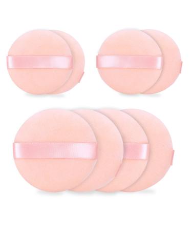 VIKSAUN 8 Pieces Cosmetic Powder Puff Washable and Reusable Makeup Sponge Puff for Foundation Pressed Powder Loose Powder Suitable for Liquid Foundation Loose Powder Face Makeup Tool (8 Pieces)